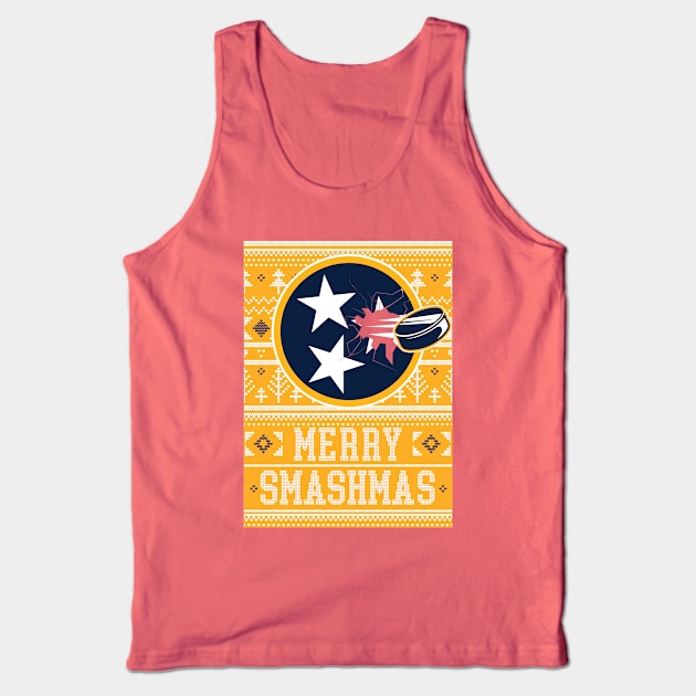 Nashville Predators Merry Smashmas Ugly Christmas Design Tank Top by TheShirtGypsy